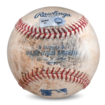 Game Used Baseball Pitched by Mariano Rivera in 2010 ALCS Game 6 (MLB Authenticated)